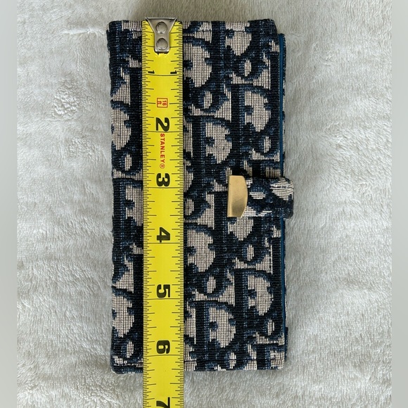 Vintage Christian Dior Blue Trotter Canvas Comb/Mirror Vanity Case, Rare Unique! - Picture 13 of 16